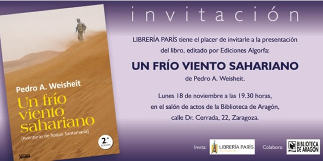 Pedro A. Weisheit presenta Un viento frío sahariano